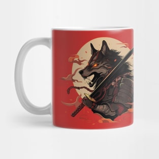 samurai wolf Mug